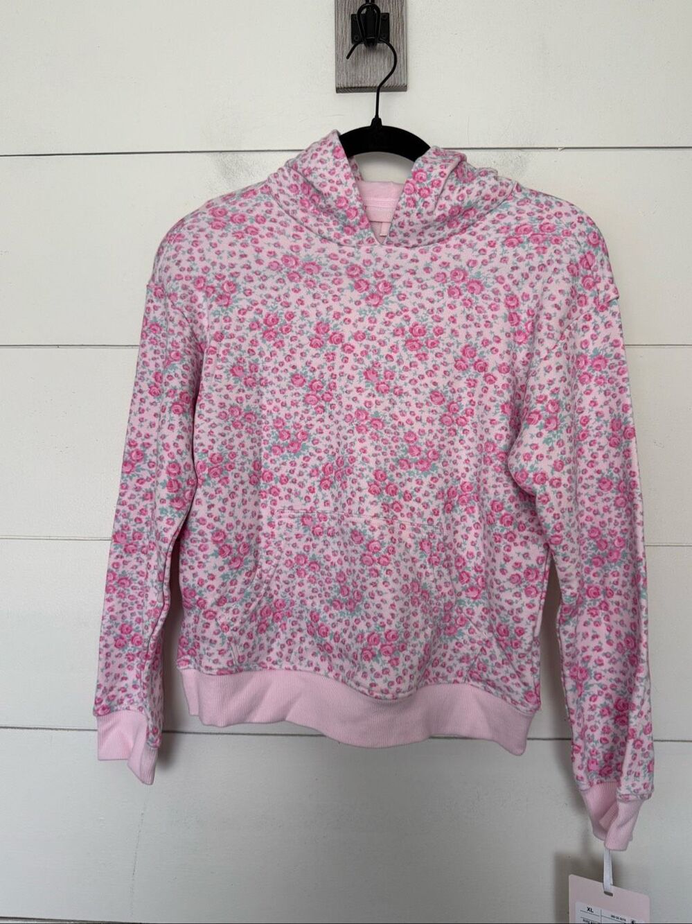 LoveShackFancy x Target Girls XL Pink Patterned Pullover Hoodie New